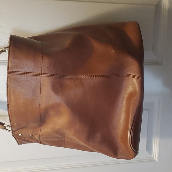 Vintage Banana Republic Slouchy Leather Bag Cognac - Picture 4 of 9